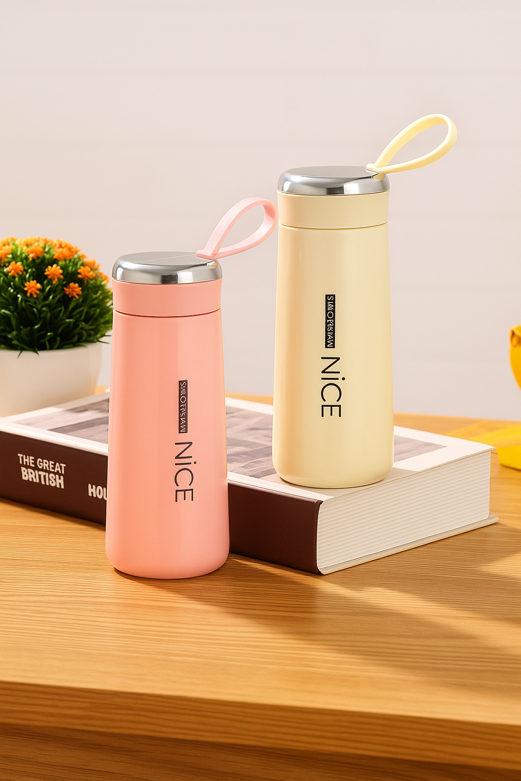 Leak-Proof Glass Water Bottle with Protective Silicone Sleeve