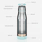 Leak-Proof Glass Water Bottle with Protective Silicone Sleeve