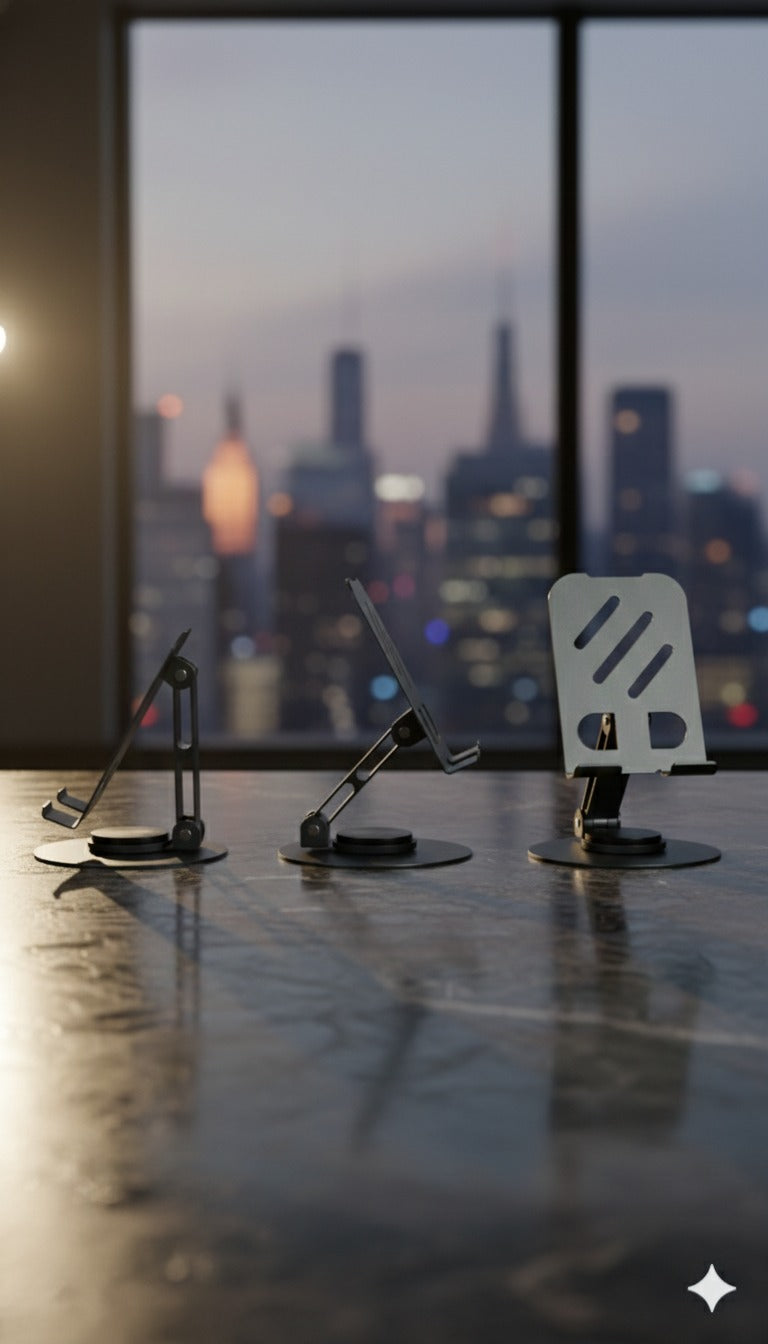 360° Adjustable Aluminium Phone Stand with Anti-Slip Base