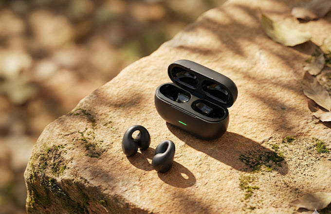 T75 Open-Ear Clip-On Bluetooth Earbuds with Secure Fit Design