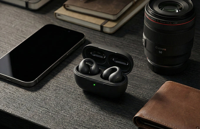 T75 Open-Ear Clip-On Bluetooth Earbuds with Secure Fit Design